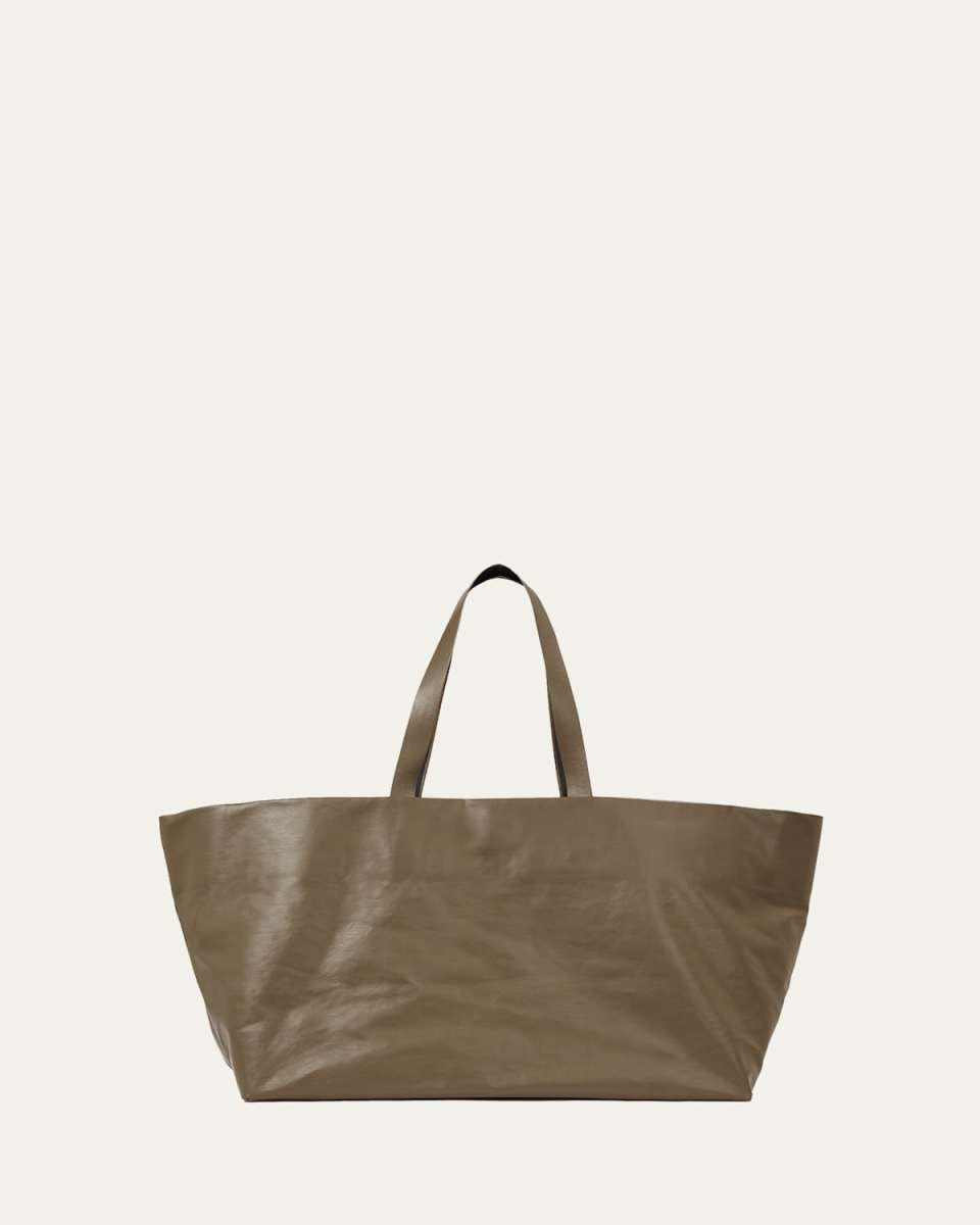 Oil Faux-Leather Tote Bag